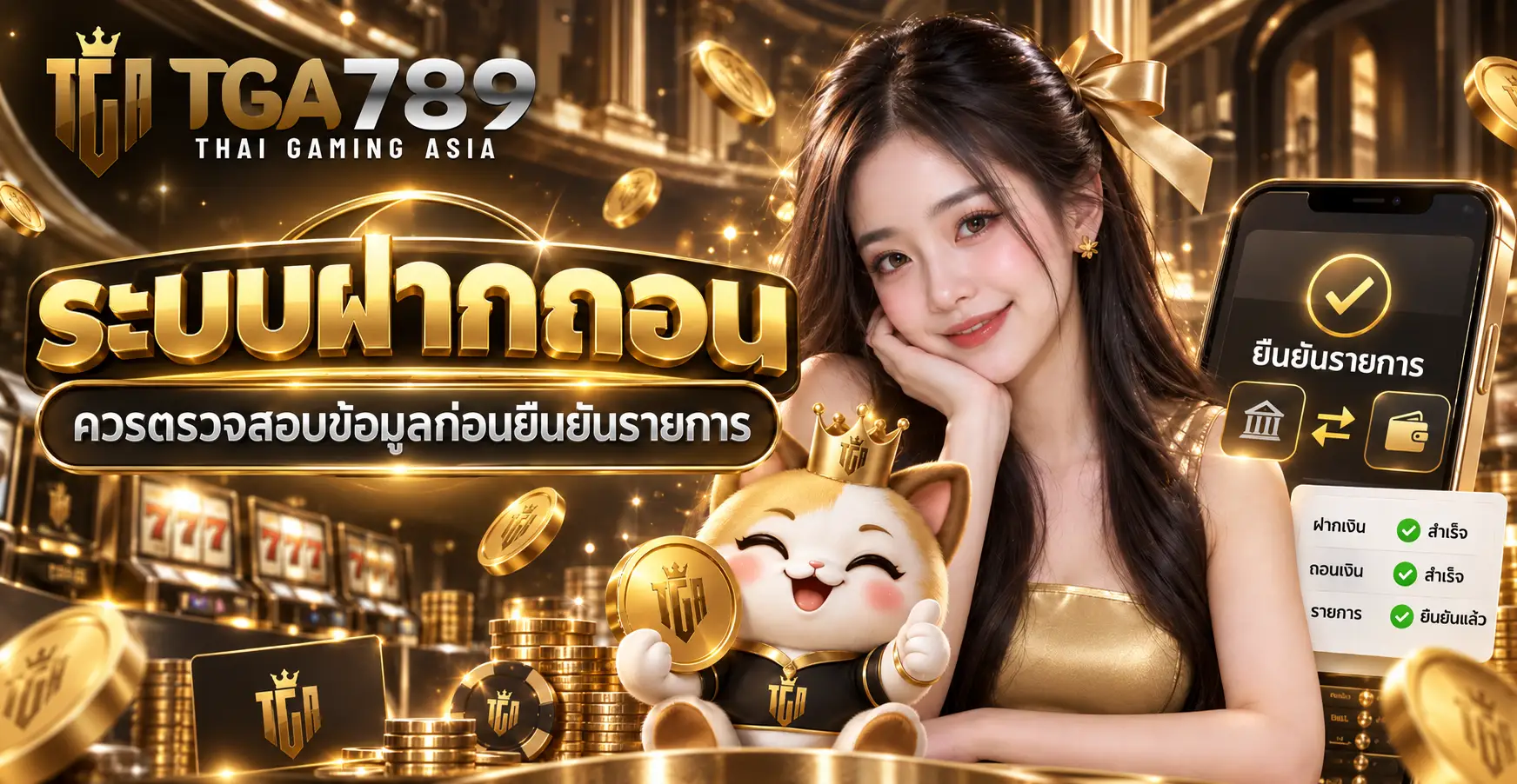 ระบบฝากถอนควรตรวจสอบข้อมูลก่อนยืนยันรายการ